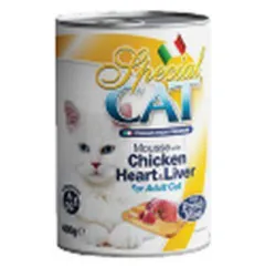 SPECIAL CAT MOUSSE POULET/CŒUR/FOIE 400G*24