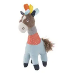 PETIT CHEVAL EN TISSU ET PELUCHE 28X12CM