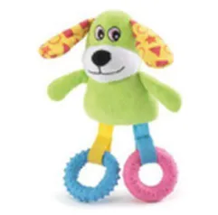 CHIEN EN PELUCHE ET TPR 25X20CM