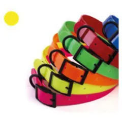 COLLIER EN BIOTHÈNE NEON JAUNE 50X2,0 CM