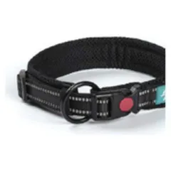COLLIER EN NYLON ET MAILLE NOIR L 45-50X2,0 CM