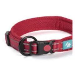 COLLIER EN NYLON ET MAILLE ROUGE S 35- 40X2,0 CM