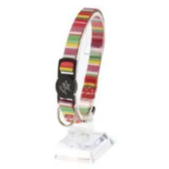 COLLIER POUR CHATS IMPRIMÉ RAYURES COULEURS ASS.