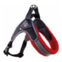 HARNAIS RÉGLABLE EN PVC, NYLON ET MAILLE ROUGE 4 50- 60 CM